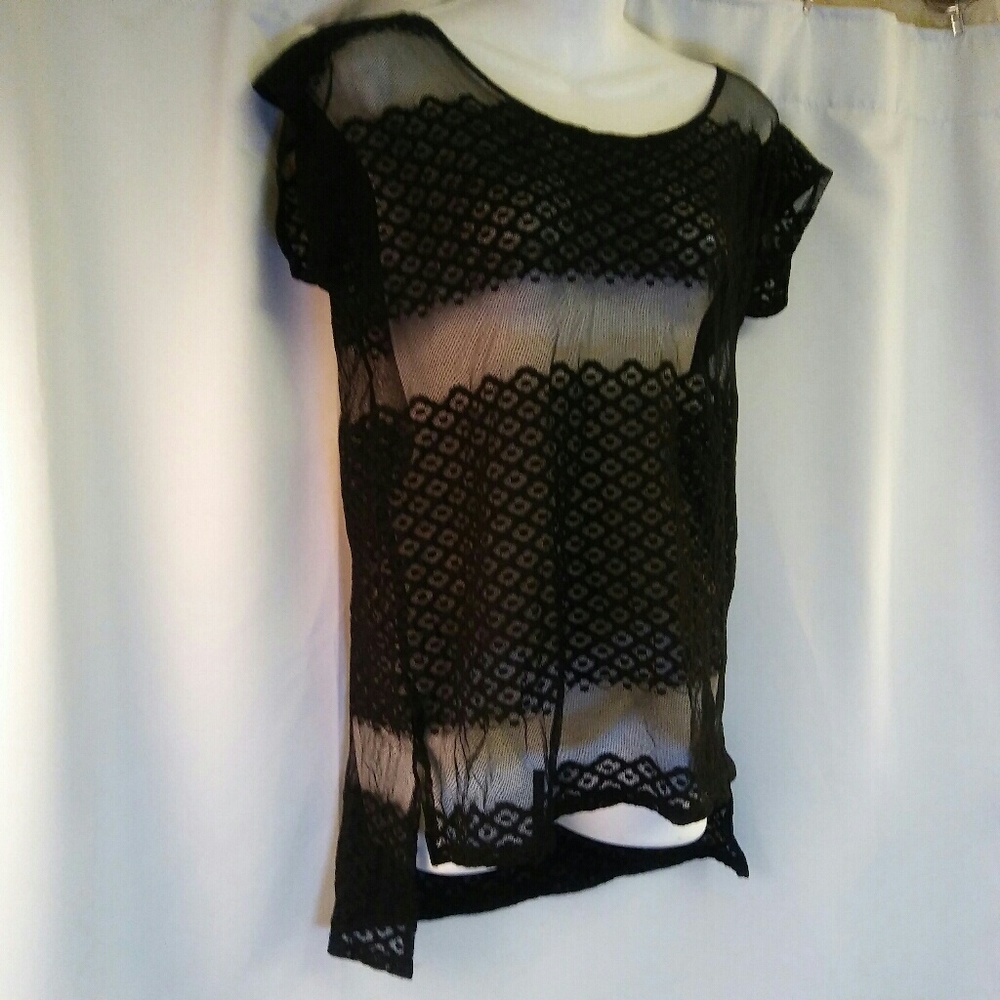 Dulce Cabo Goth Black Lace Blouse, S